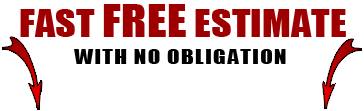Fast Free Estimate with no obligation and arrows pointing down below to the form that has to be submitted.